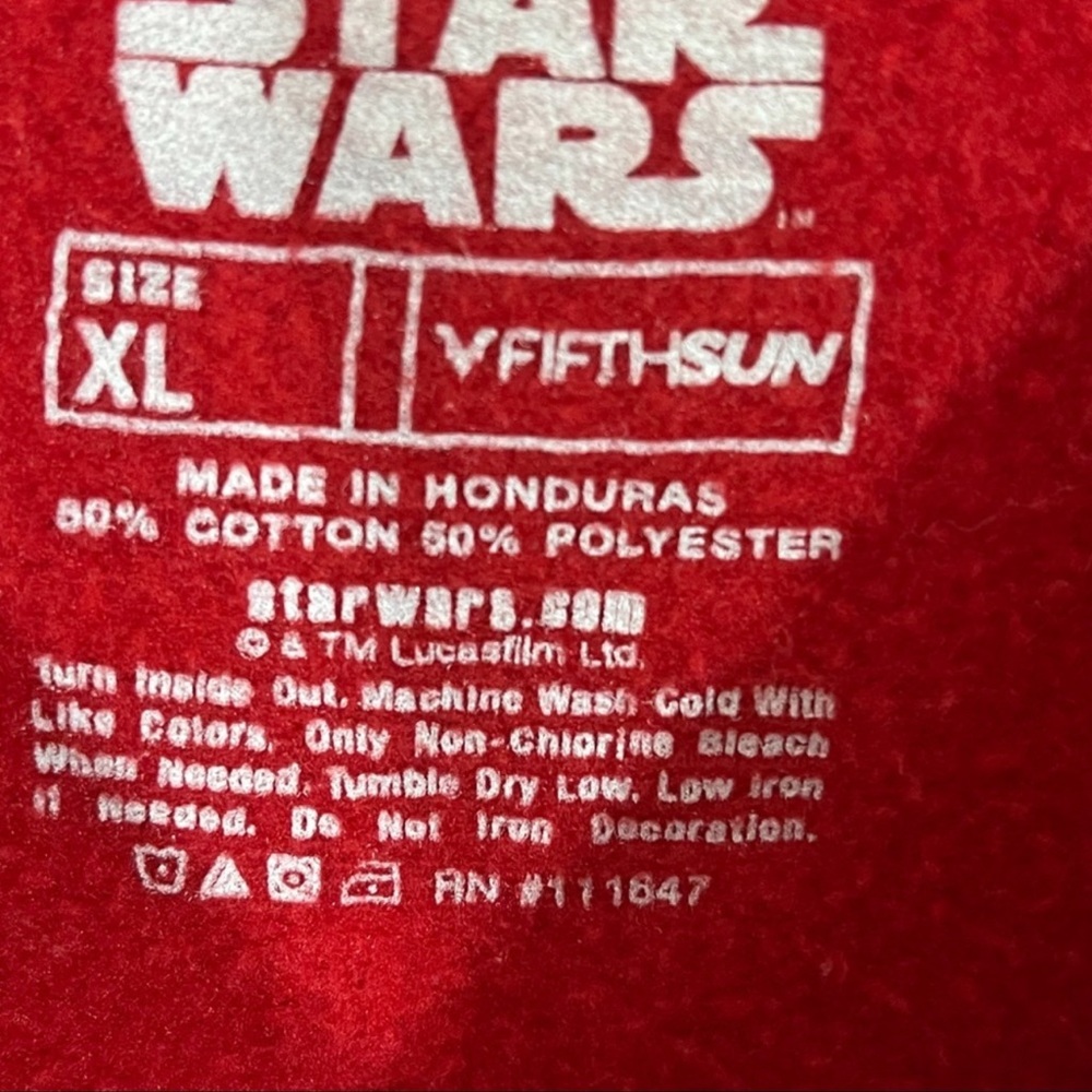 Star Wars Fifth Sun Crew Neck Cozy Christmas Cookie Sweat Shirt Top XL Red - Picture 4 of 7